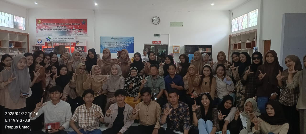 Kunjungan Mahasiswa FKIP Prodi Bahasa Indonesia Universitas Tadulako Dalam Rangka Pengenalan Layanan Perpustakaan